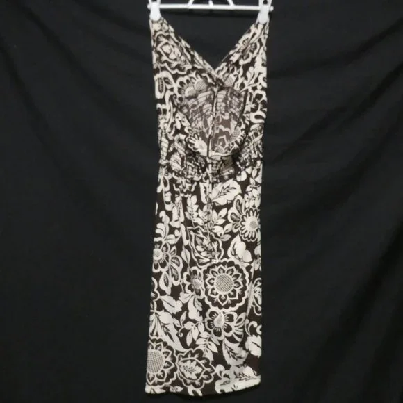 JESSICA | small | Made In Canada | Brown Floral Dress | Tie Back | NWOT - Picture 2 of 11